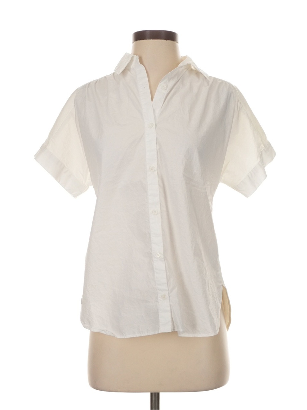 English Factory White Short-Sleeve Button-Down Shirt